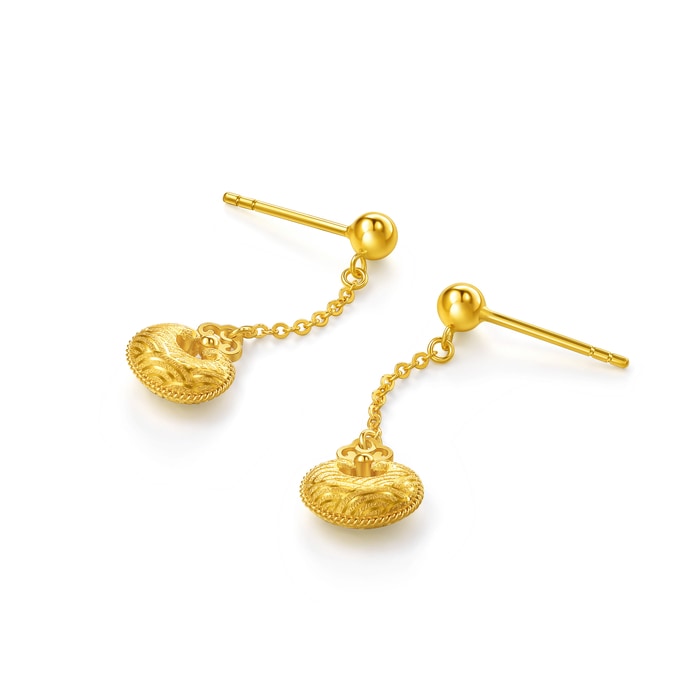 999.9黃金 耳環 | 周生生珠寶 | Essence「永」 | 96432E - 3