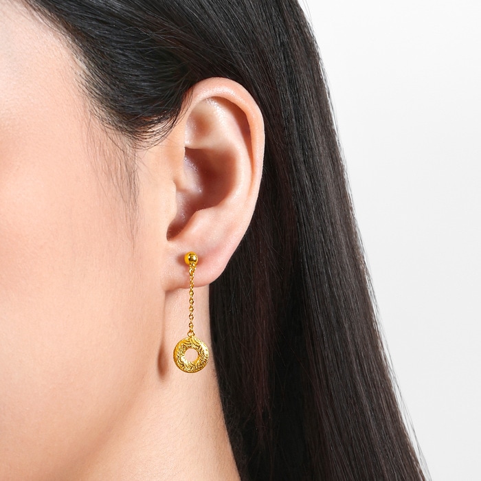 Solid Gold Earring | Chow Sang Sang Jewellery | Essence | 96433E - 2