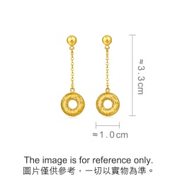 999.9 Gold Safety Clasp Earrings