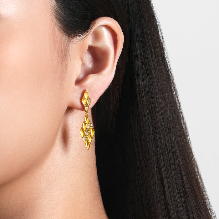 Solid Gold Earring | Chow Sang Sang Jewellery | YuYu | 96466E - 2