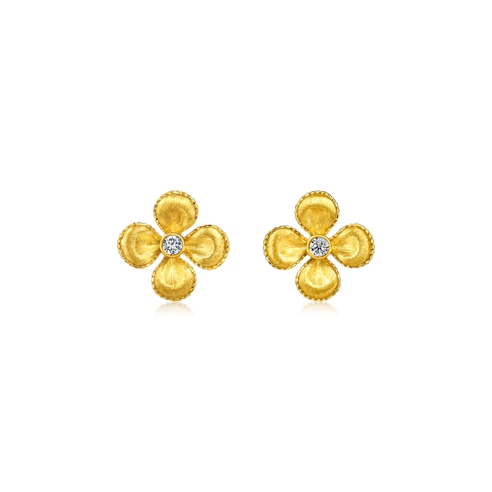 999黃金 耳環 | 周生生珠寶 | Essence「永」 | 96505E - 1