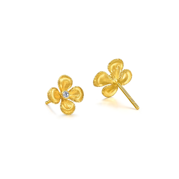 999黃金 耳環 | 周生生珠寶 | Essence「永」 | 96505E - 3