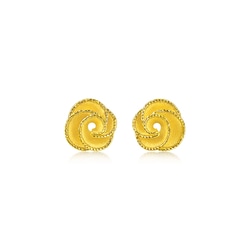 999 Gold Rose Earrings