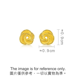 999 Gold Rose Earrings