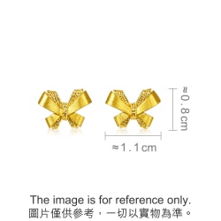 999 Gold Bow Tie Earrings
