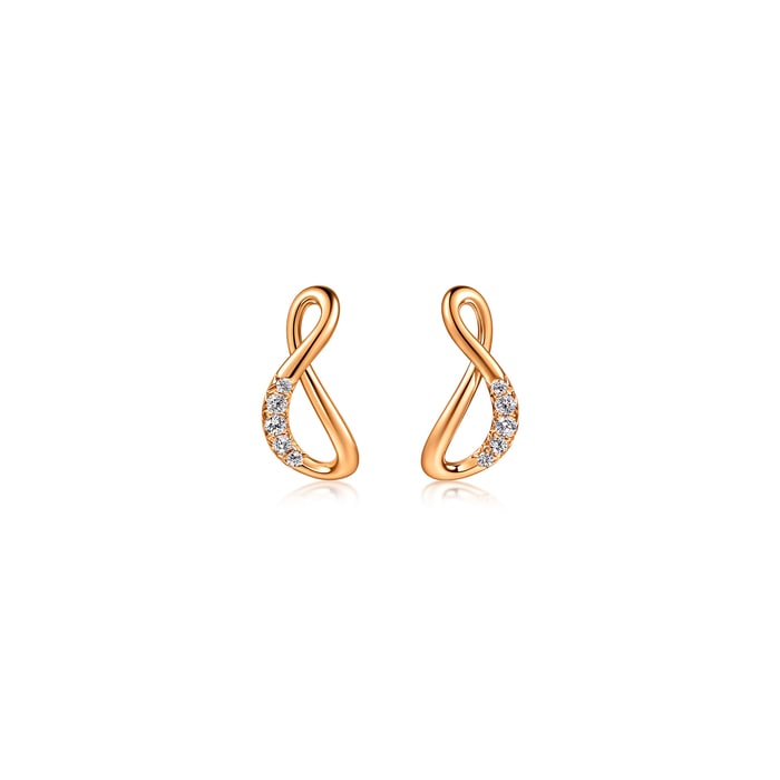 18K Rose Gold Earring | Chow Sang Sang Jewellery | 96938E - 1
