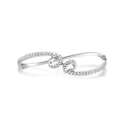 18K White Gold Diamond Bangle