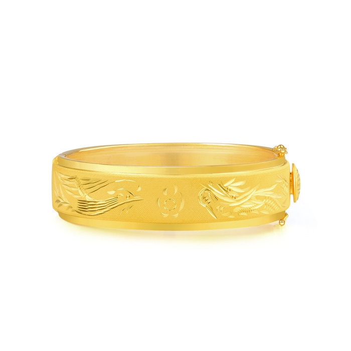 GARNI　Bangle 14kt Yellow Gold Lady's .75ctw Diamond Hinged ZIG-ZAG Custom