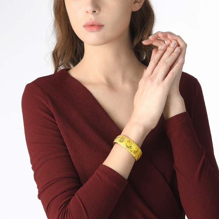 999.9 Gold Bangle | 84751K(~0.883 tael) | Chow Sang Sang