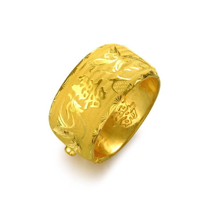 Solid Gold Bangle | Chow Sang Sang Jewellery | Chinese Wedding Collection | 84940K - 2