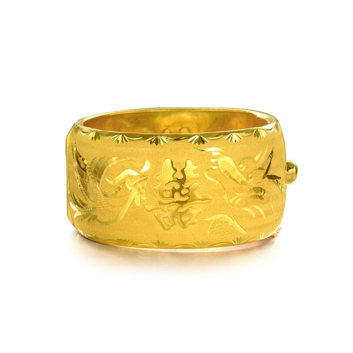 Solid Gold Bangle | Chow Sang Sang Jewellery | Chinese Wedding Collection | 84940K - 1