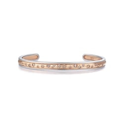 'Melange Band' 18K White & Red Gold Brown Diamond Bangle