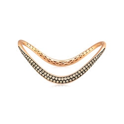 18K紅黑分色黃金啡鑽石手鐲