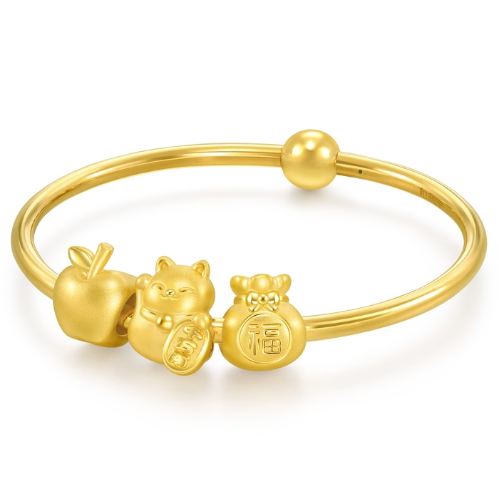 Solid Gold Bangle | Chow Sang Sang Jewellery | Charme | 90194K - 8