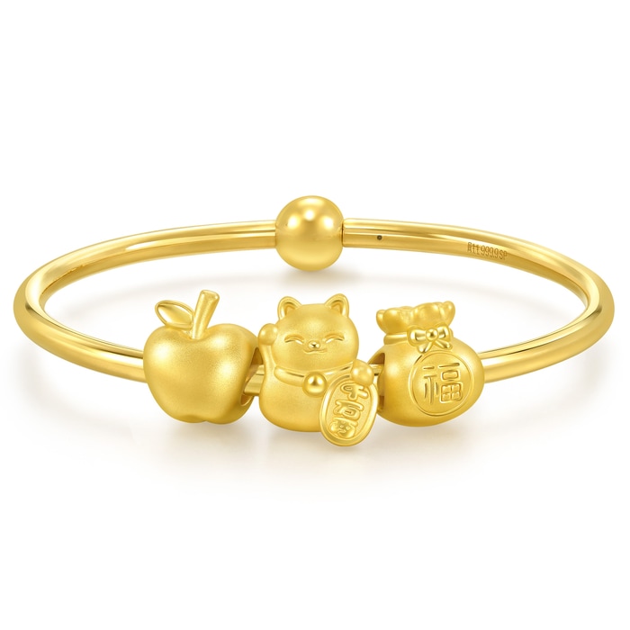 Solid Gold Bangle | Chow Sang Sang Jewellery | Charme | 90194K - 7