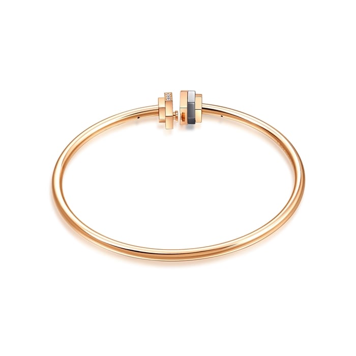 18K Rose & Black Gold Bangle | Chow Sang Sang Jewellery | 90604K - 5