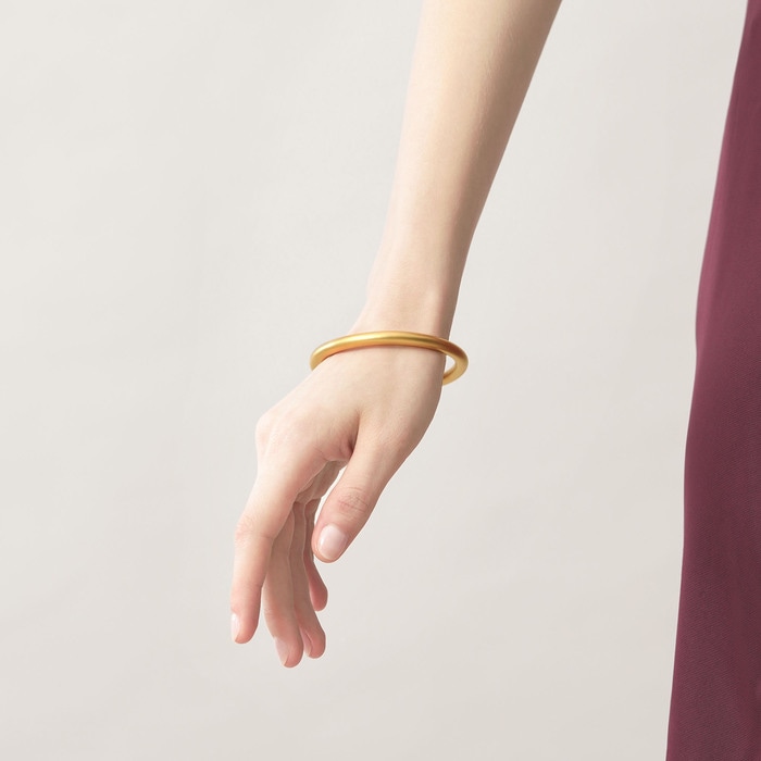 Solid Gold Bangle | Chow Sang Sang Jewellery | Cultural Blessings | 91204K - 3
