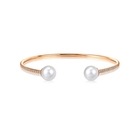 Cosmos' 18K Rose Gold Freshwater Pearl Bangle
