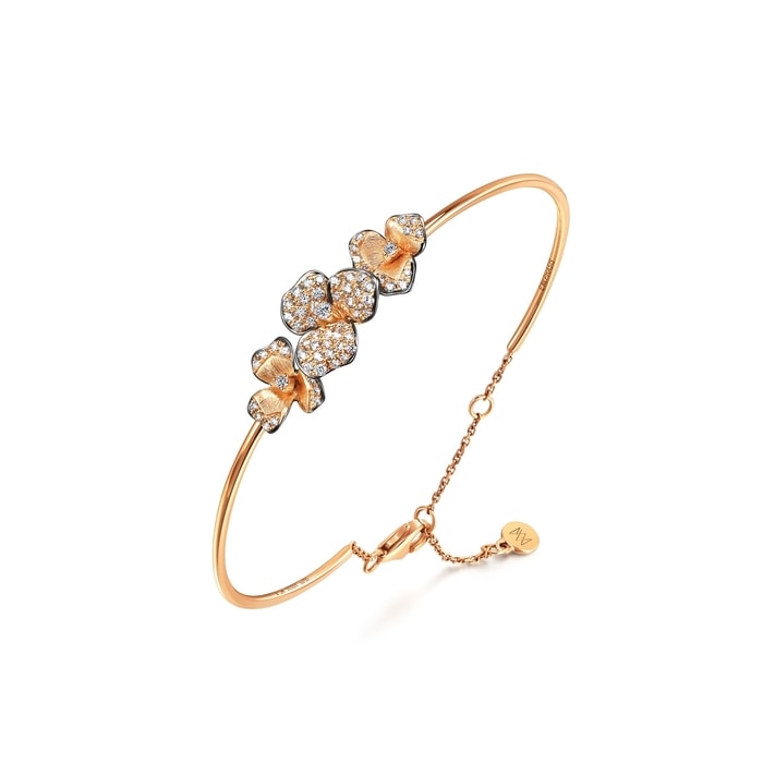18K Rose & Black Gold Bangle | Chow Sang Sang Jewellery | 91726K - 4