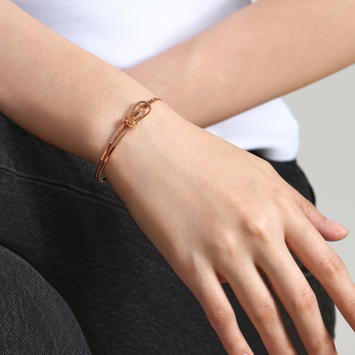 18K Rose Gold Bangle | Chow Sang Sang Jewellery | Minty Collection | 92547K - 2