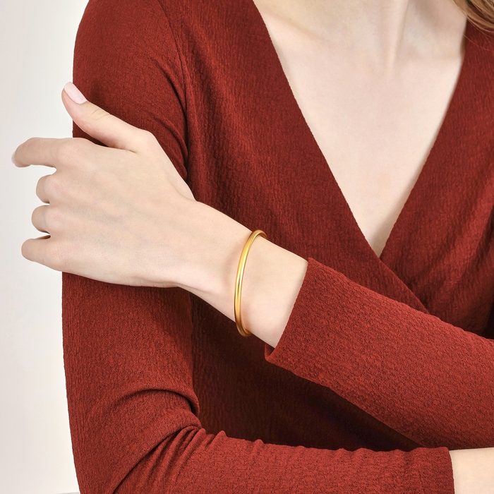 Solid Gold Bangle | Chow Sang Sang Jewellery | Cultural Blessings | 93232K - 2