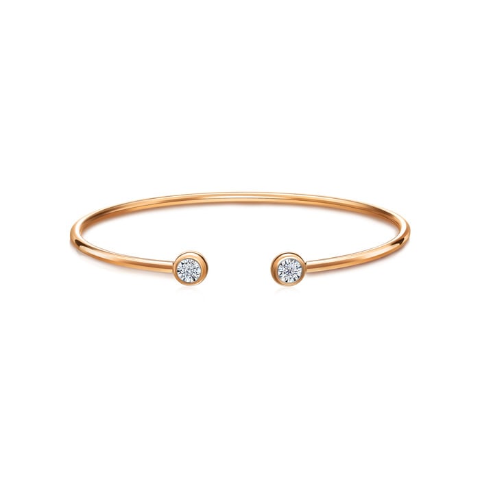 Daily Luxe 18K White & Rose Gold Bangle - 93261K | Chow Sang Sang Jewellery