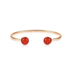 'Cosmos' 18K Rose Gold Chalcedony Bangle