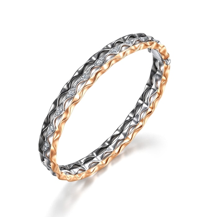 18K Multi-coloured Gold Bangle | Chow Sang Sang Jewellery | YuYu | 95197K - 2