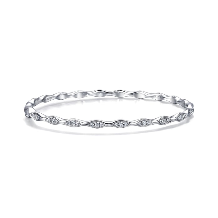 18K White Gold Bangle | Chow Sang Sang Jewellery | YuYu | 95248K - 1