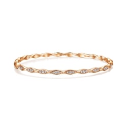 18K玫瑰金鑽石手鐲