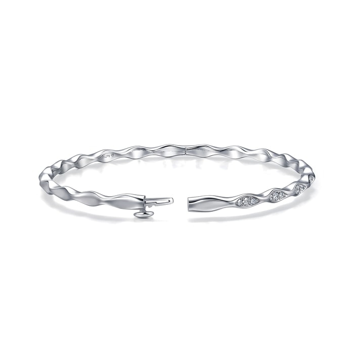 18K White Gold Bangle | Chow Sang Sang Jewellery | YuYu | 95248K - 4