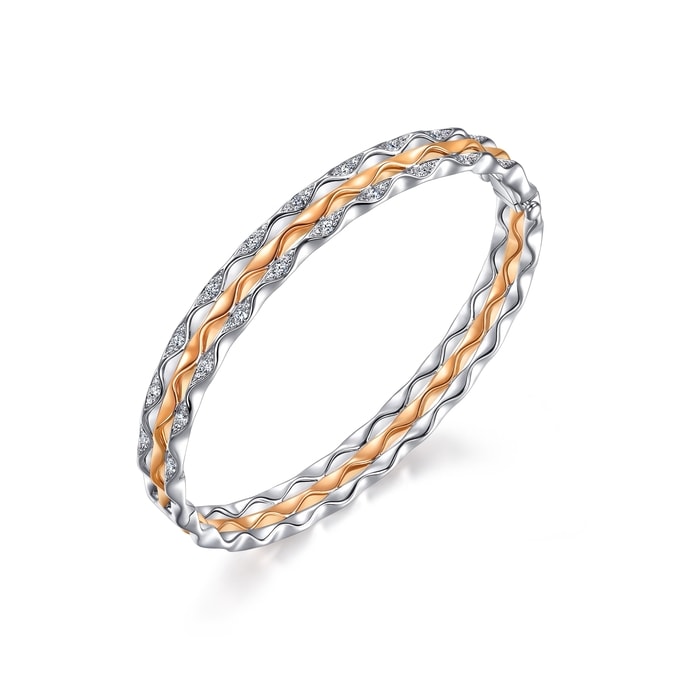18K White & Rose Gold Bangle | Chow Sang Sang Jewellery | YuYu | 95326K - 2