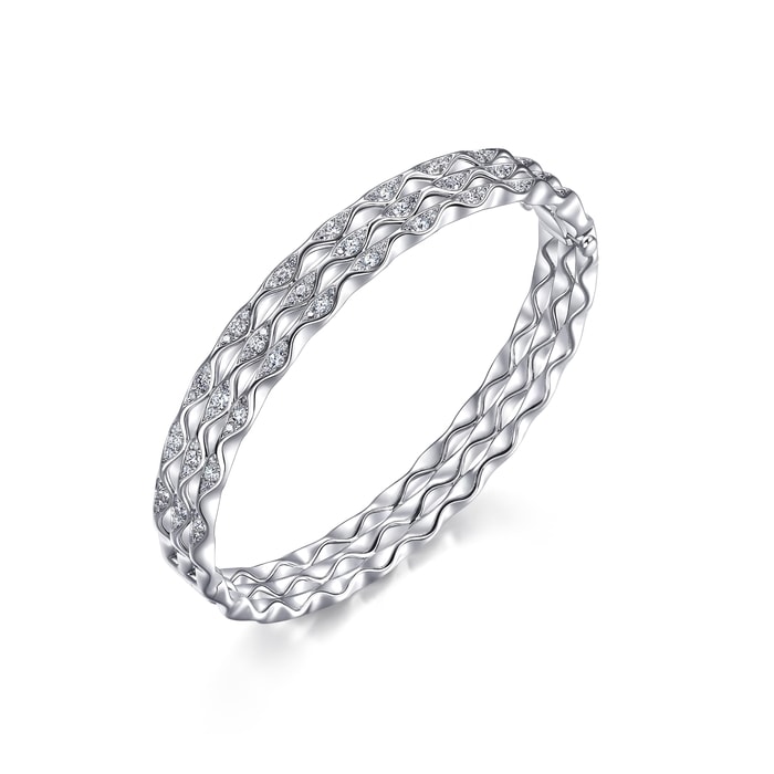 18K White Gold Bangle | Chow Sang Sang Jewellery | YuYu | 95327K - 2