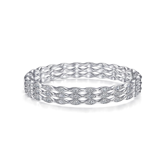 18K White Gold Bangle | Chow Sang Sang Jewellery | YuYu | 95327K - 1
