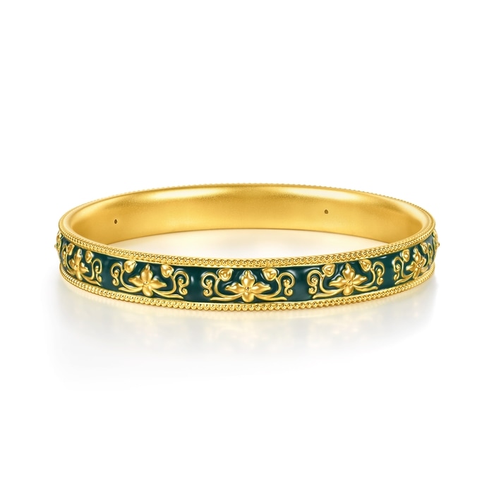 Solid Gold Bangle | Chow Sang Sang Jewellery | Cultural Blessings | 95631K - 1