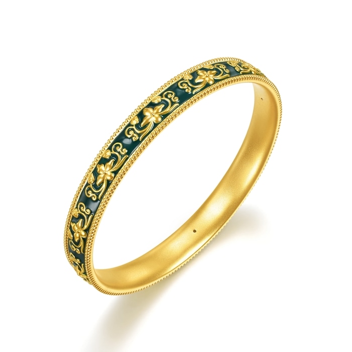 Solid Gold Bangle | Chow Sang Sang Jewellery | Cultural Blessings | 95631K - 4