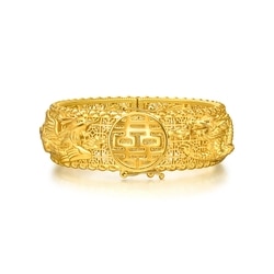 「龍鳳和鳴」999.9黃金手鐲