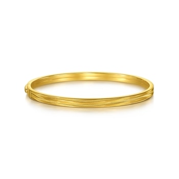 CHIEKO +  caviar bangle †  gold Cultural Blessings - 'The Oriental' 999.9 Gold Bangle