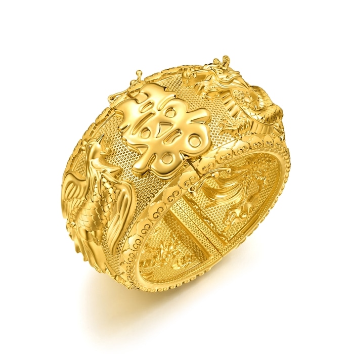 999.9黃金 手鐲 | 周生生珠寶 | 生生有囍 | 95912K - 2