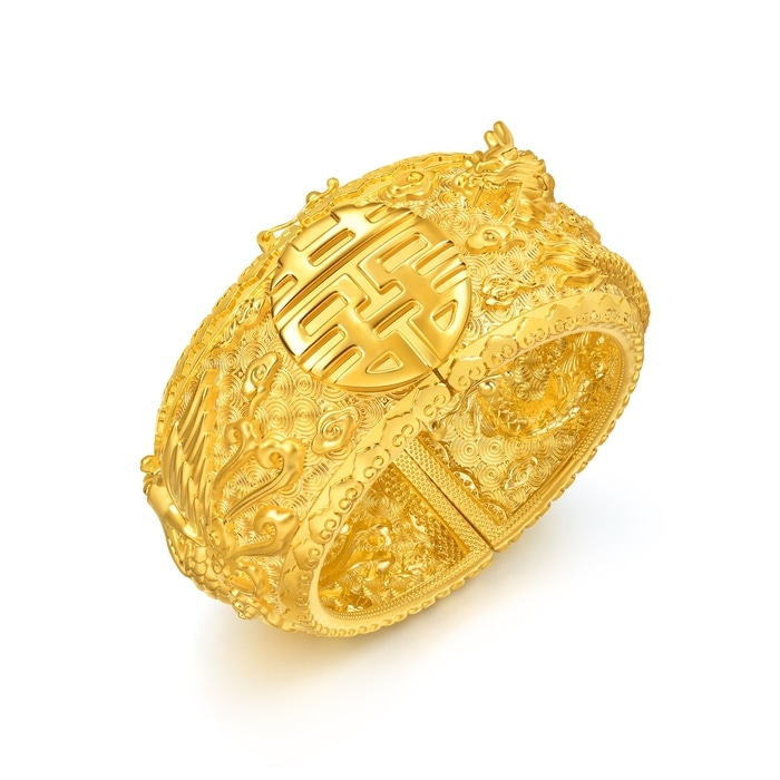 999.9黃金 手鐲 | 周生生珠寶 | 生生有囍 | 95913K - 2