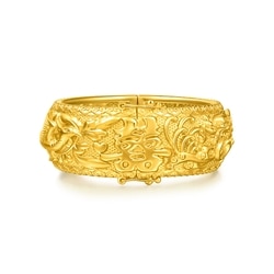 'Dragon & Phoenix' 999 Gold Bangle