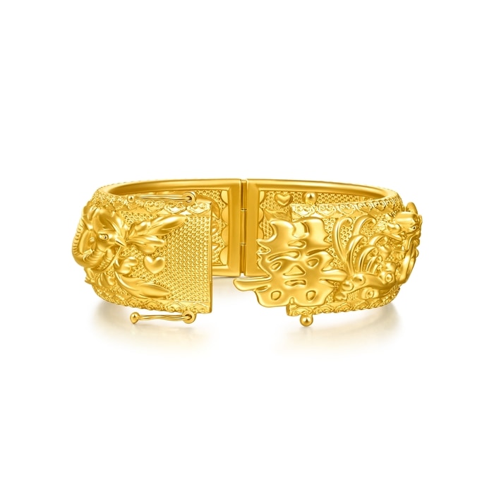 Solid Gold Bangle | Chow Sang Sang Jewellery | Chinese Wedding Collection | 95914K - 6