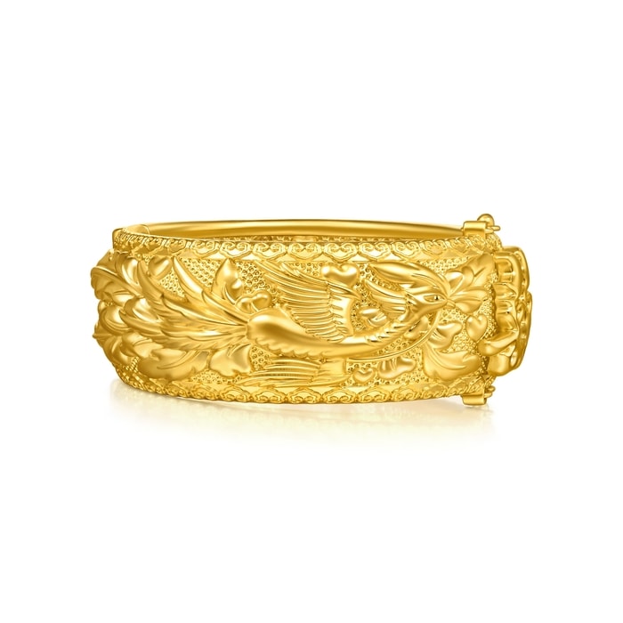 Solid Gold Bangle | Chow Sang Sang Jewellery | Chinese Wedding Collection | 95914K - 4
