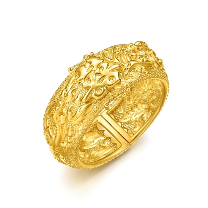 Solid Gold Bangle | Chow Sang Sang Jewellery | Chinese Wedding Collection | 95914K - 2