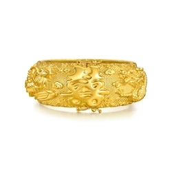 「龍鳳和鳴」999.9黃金手鐲