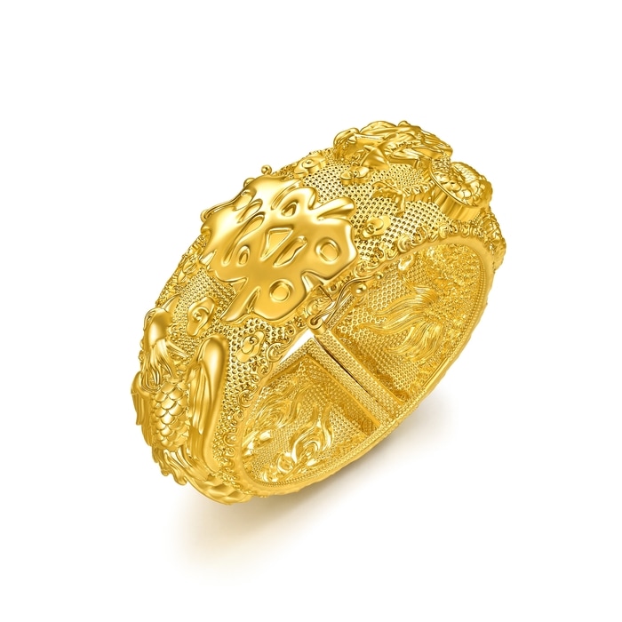 999.9黃金 手鐲 | 周生生珠寶 | 生生有囍 | 95915K - 2