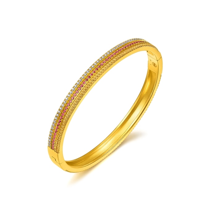 Solid Gold Bangle | Chow Sang Sang Jewellery | Cultural Blessings | 95947K - 4