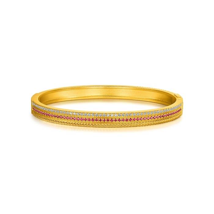 Solid Gold Bangle | Chow Sang Sang Jewellery | Cultural Blessings | 95947K - 1