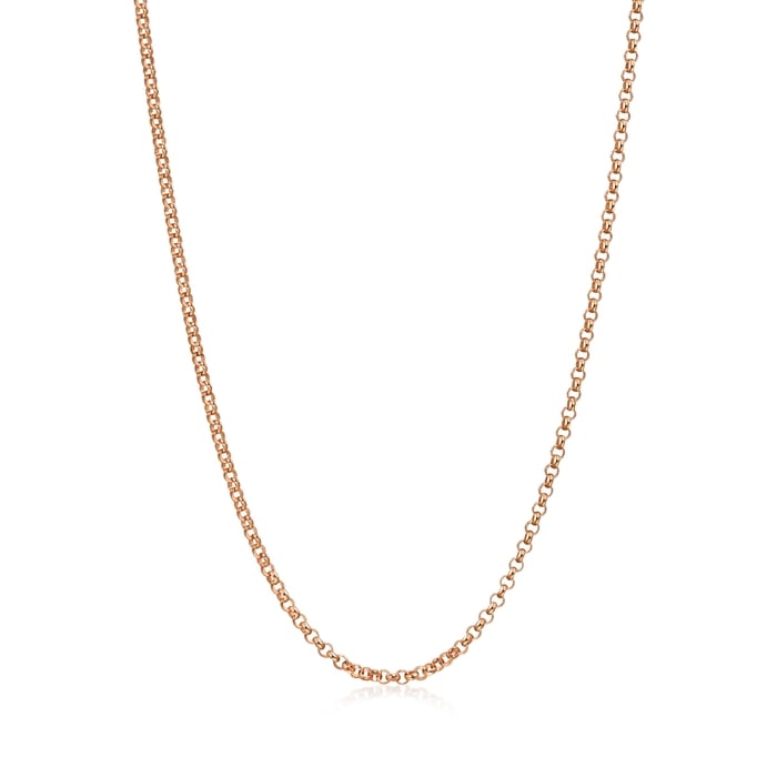 18K Rose Gold Necklace | Chow Sang Sang Jewellery | Machinery Chain | 03820N - 1