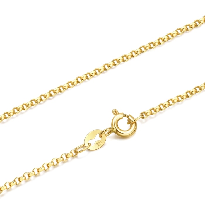 18K Yellow Gold Necklace | Chow Sang Sang Jewellery | Machinery Chain | 03820N - 3